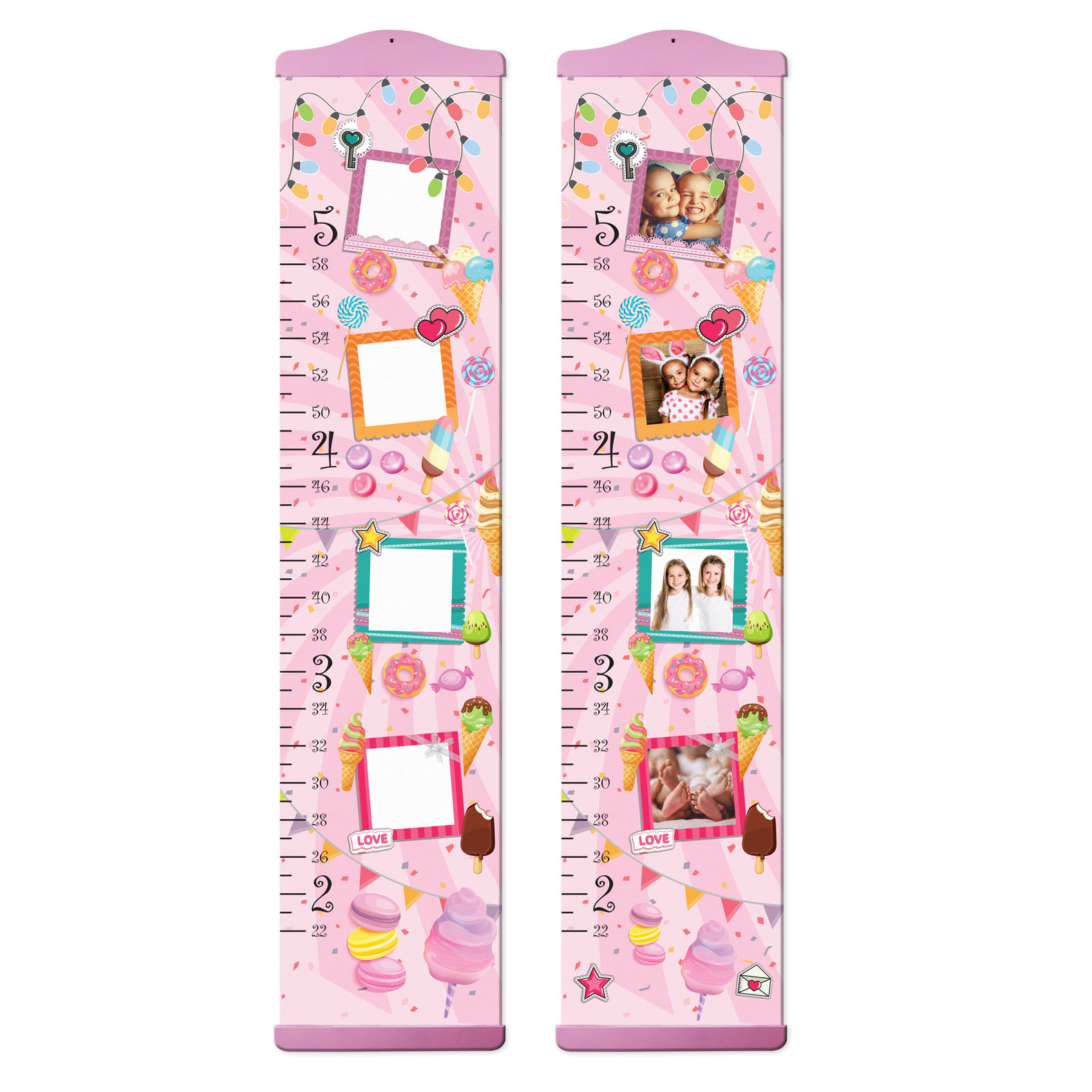 Sweets Growth Chart with Personalized Photos