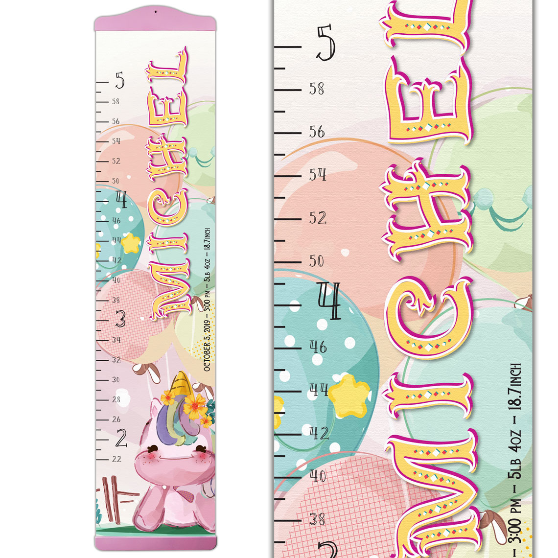 Personalized Balloon Design Growth Chart